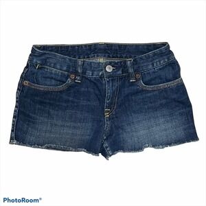 Ralph Lauren Girl’s Denim Shorts cutoff frayed hem 12
